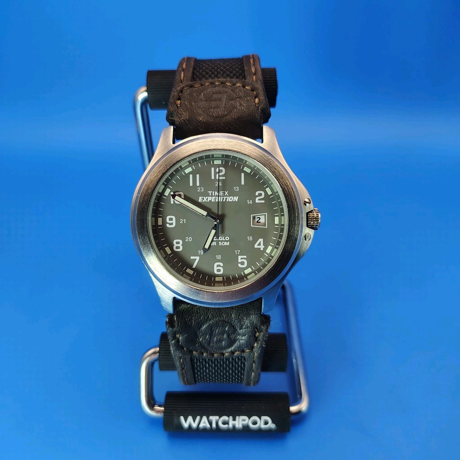 5 Piece Set of Pre—Owned‎ Timex Watches. Waterproof. Indiglo. 1 windup. TIMEX 555 P5 Classic Digital Indiglo Stainless watch Working  main image 4