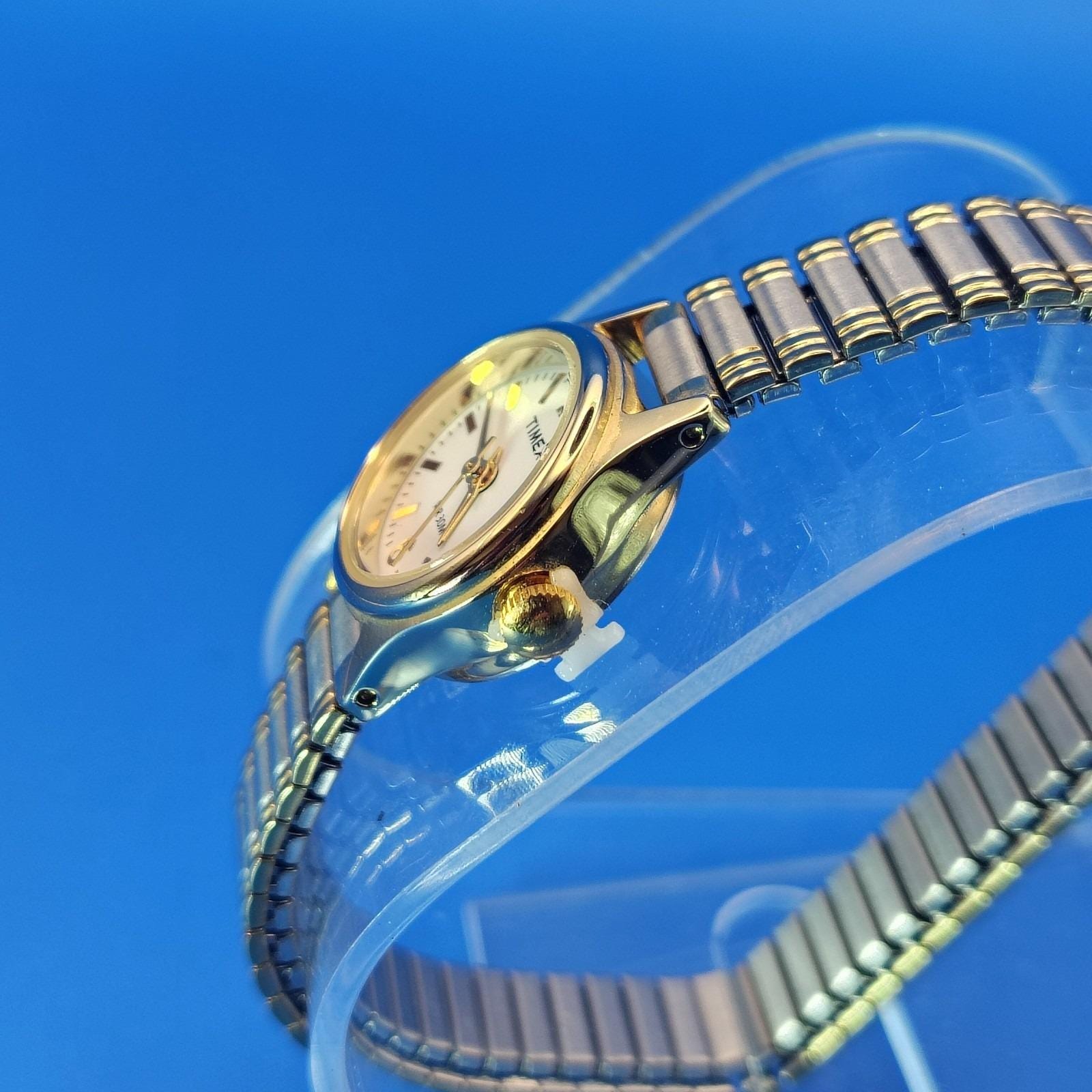 Vintage 2004 Timex 19mm Women\'s Two Tone Quartz Cocktail Watch Stretch‎ Bracelet Vintage 2004 Timex 19mm Women main image 4