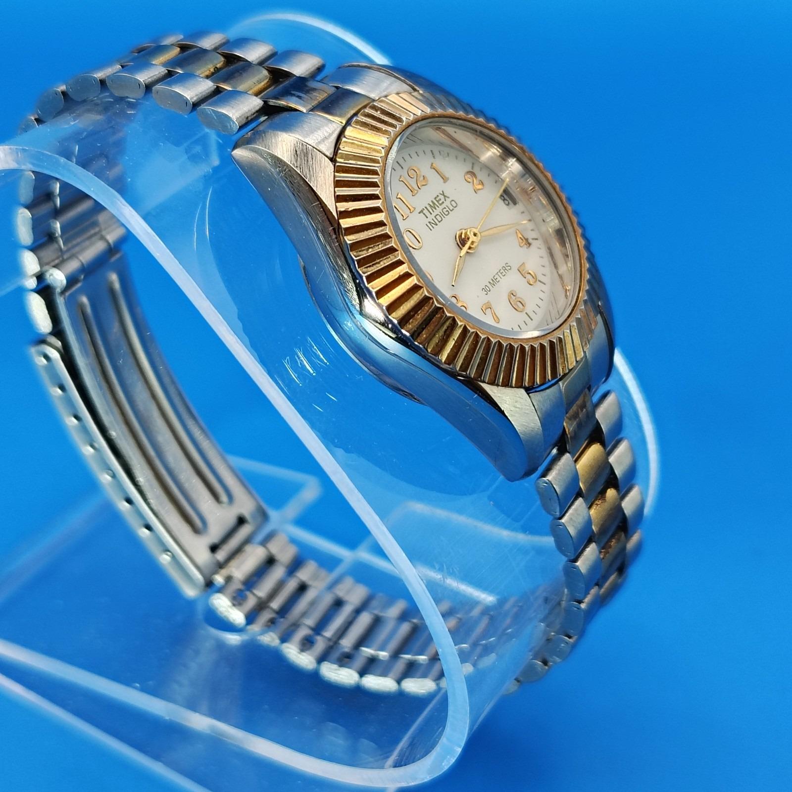 Vintage 2001 Timex Indiglo Presidential Date 25mm Women