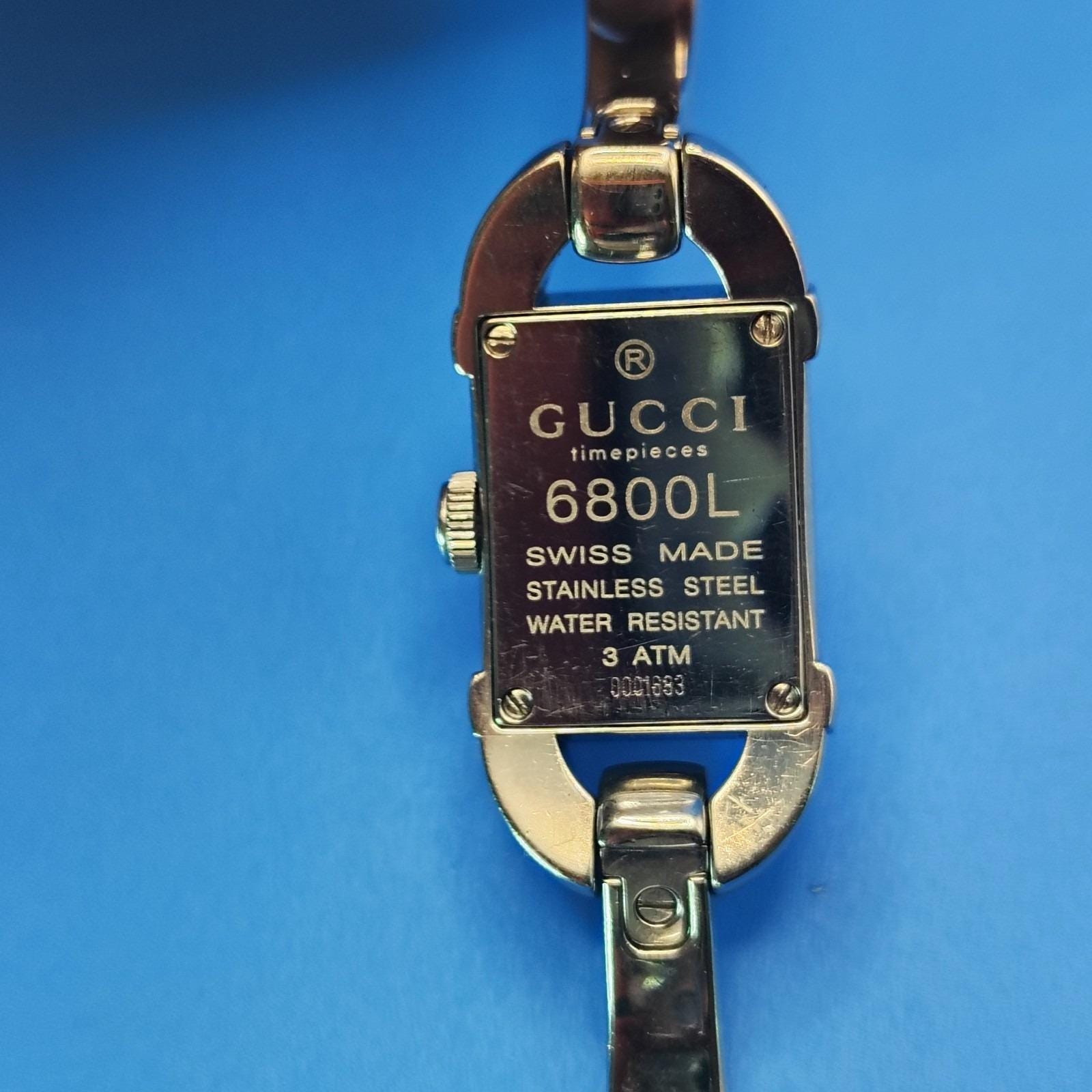 Vintage 1998 Authentic Gucci 6800L Swiss Women\'s Quartz Watch Full Set Bag & Box Vintage 1998 Authentic Gucci 6800L Swiss Women main image 2