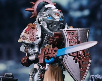 Custom Warhammer 40K Grey Knight Space Marine Minifigure Armor Kit, Sword Shield & Weapon Accessories