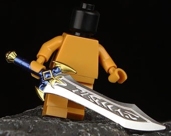 Custom Minifigur Quel'Thalas Großschwert, World of Warcraft Mittelalter Fantasy Rollenspiel Ausrüstung
