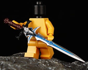 Custom Minifigur Frostmourne Schwert, World of Warcraft Mittelalter Fantasy Rollenspiel Ausrüstung