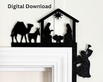 3D-geprinte kerststal hoek decor kerst decor vakantie kerststal Home decor STL-bestand digitale download GEEN AMS nodig.