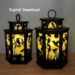 3D printed STL Hummingbird Lantern  Lamp Decoration Tea Light Candle Holder Home Decor Lamp Digital Download gift