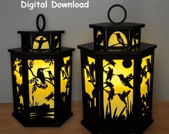 3D Gedruckte Kolibri Laterne STL Datei Home Decor Lampe Digital Download