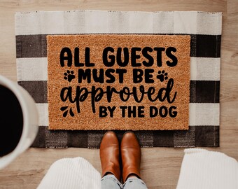 Funny Dog Doormat, Dog Paw Print Mat, Pet Lover Front Door Mat, Dog Owner Entryway Welcome Mat, Dog Mom Gift, Dog Decor Mat, Paw Design Mat