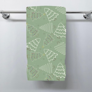 Winter Trees Hand Towel: Holiday Bathroom Decor