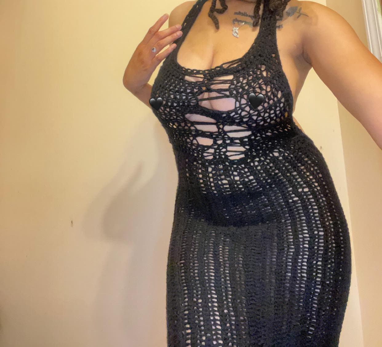 Black distressed dress Party dress Going out