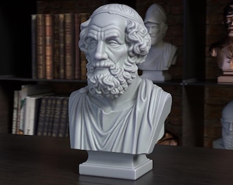 Scultura del busto di Omero - Modello di stampa 3D in file STL, busto stampabile