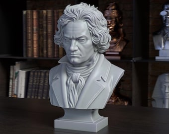 Ludwig van Beethoven – Bustesculptuur 3D-print model STL-bestand, afdrukbare buste