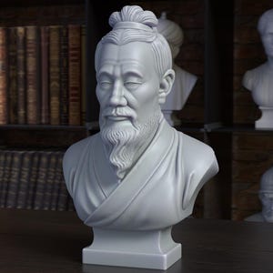 Konfuzius Büste Skulptur - 3D Druckbare STL Datei