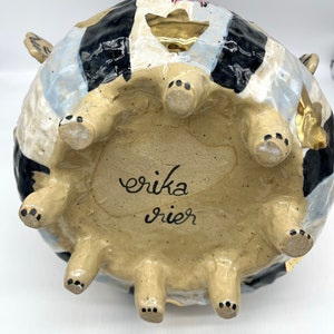 Sculpture The Mother en céramique avec détails lustré en or 22 carats image 7