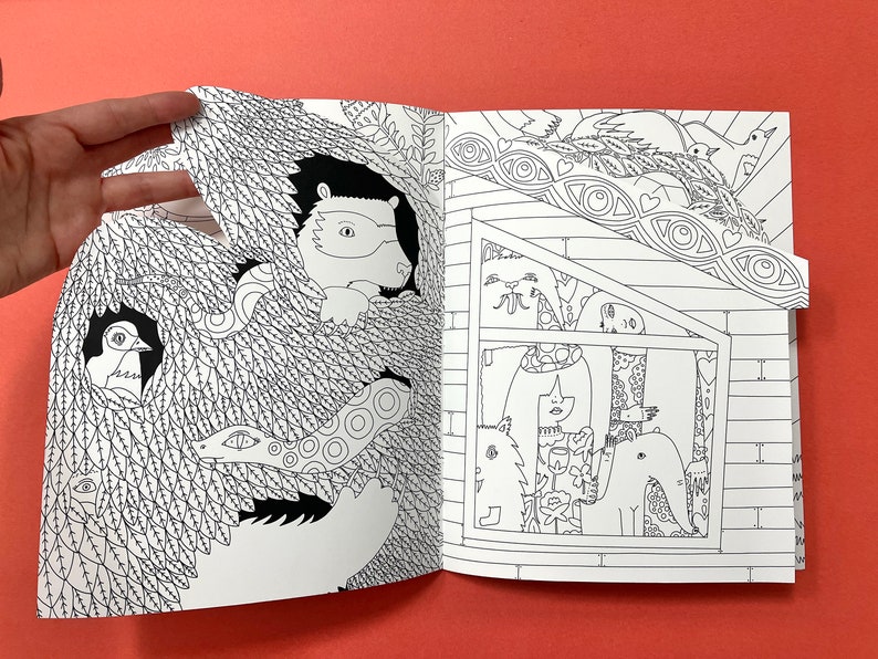 To the Witch's House We Go coloring book with handcut pages image 5