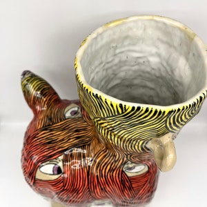 EYES EYES EYES Gremlin Handpainted Sculptural Ceramic Vessel image 9