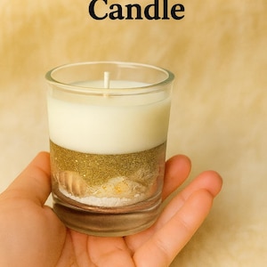 Coastal Seashell Candle 3 oz , Ocean Breeze Candle, Beach Vibes Candle, Seashell & Sand Candle, Beach Wedding Favor Candle, Inspired Candle