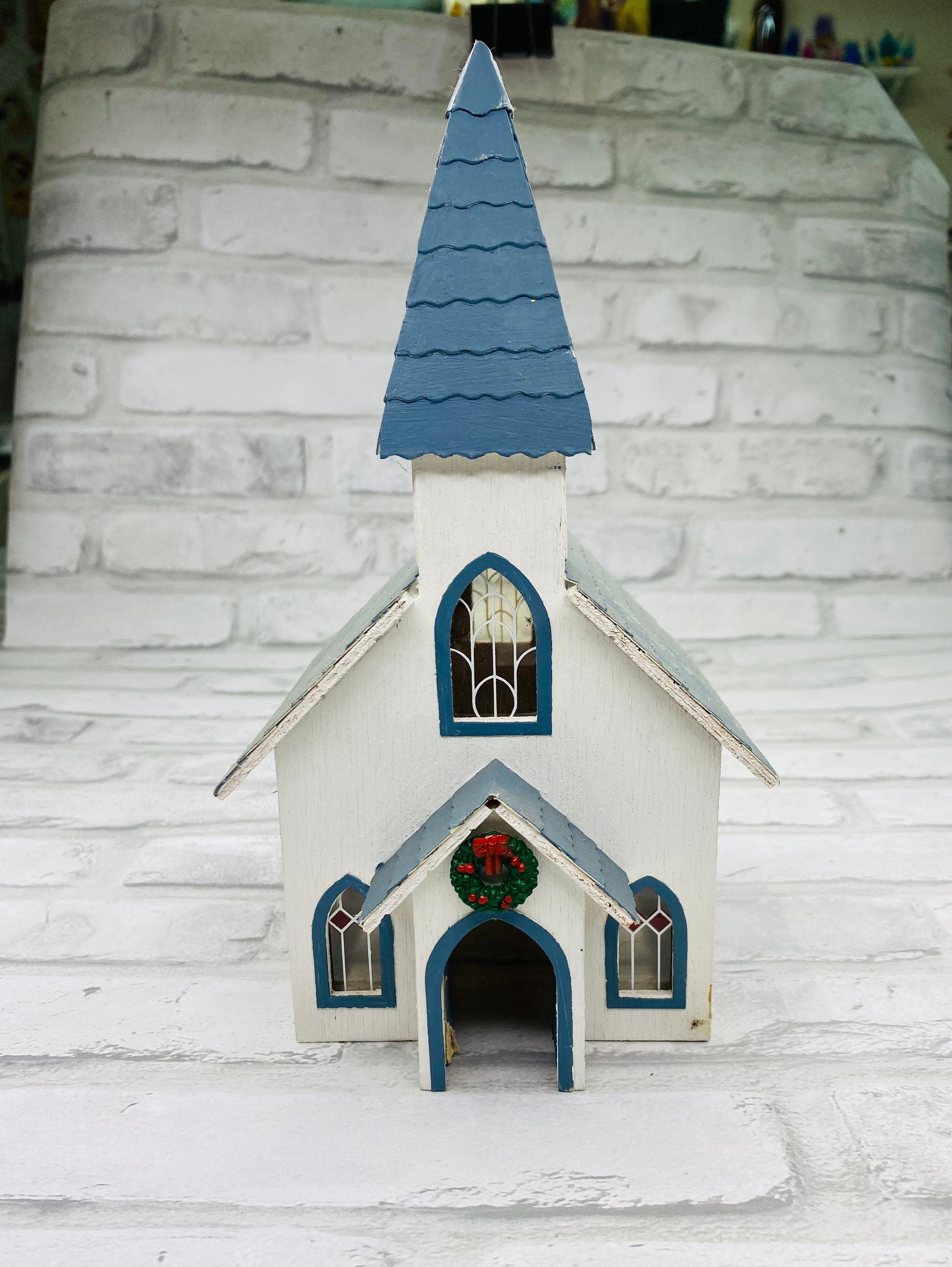 Miniature Church Christmas Village Church Small Village Etsy