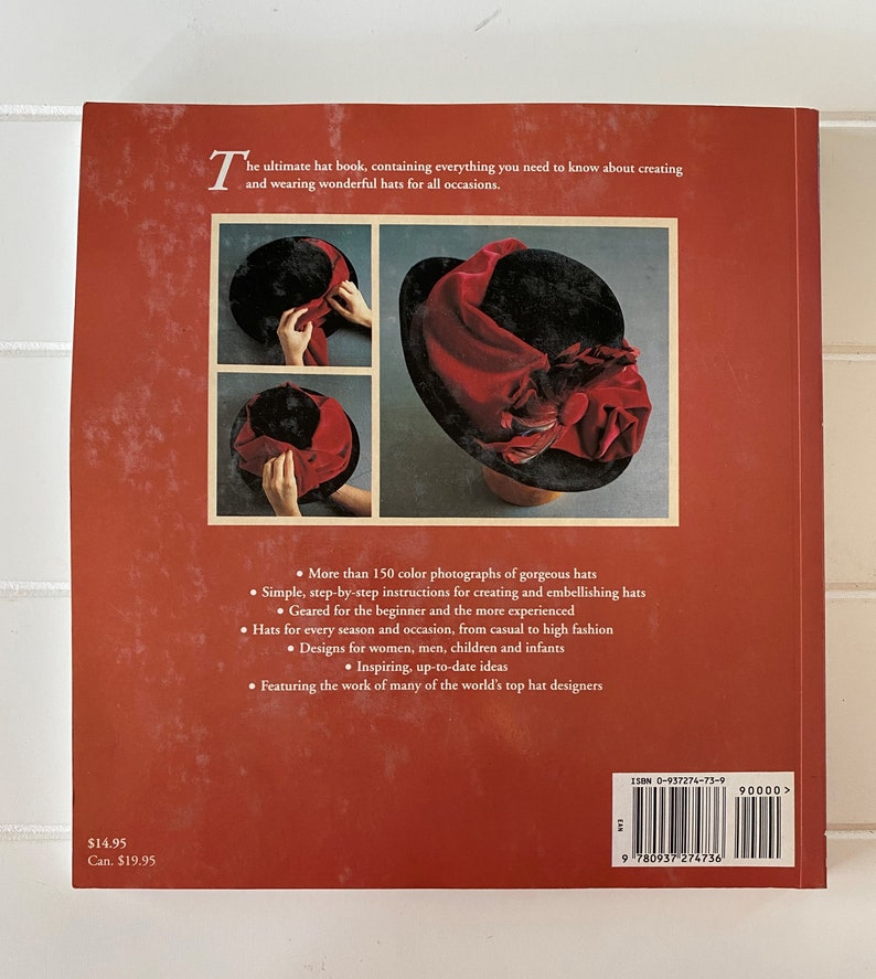 Paperback The Hat Book Juliet Bawden 1993 Hatmaking Guide  Etsy
