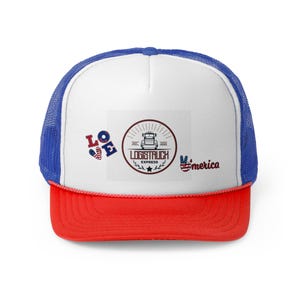 Patriotic Trucker Cap for Truck Lovers, Vintage Style Hat, USA Pride Gear, Memorial Day Gift, Outdoor Fun Accessory