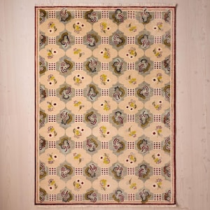 Modern Soho Oushak style Hand Knotted Rug 4x6 5x8, 6x9, 8x10, 9x12, 10x14 ft Handmade Rugs for Living Room Antique Contemporary Rug Area Rug