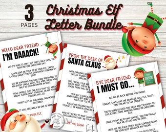 Christmas Elf Letter to Santa Printable Bundle - Elf Letter to Santa PDF - Instant Download Elf Printables