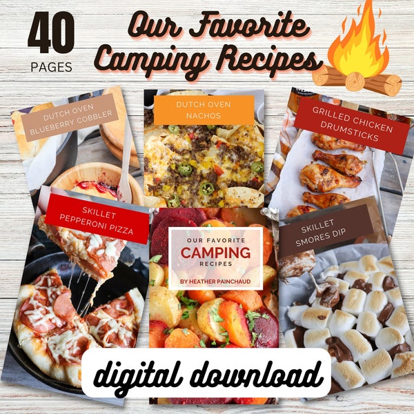 Unsere Lieblings-Camping-Rezepte - Camping Rezepte PDF - Camping Essen eBook - Instant Download