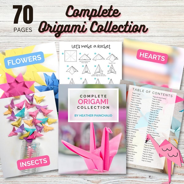 Complete Origami Collection - Origami Collection PDF - Origami Printable Templates - Instant Download