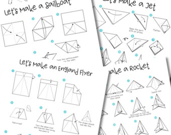 Papierflieger & Papierboot Faltanleitung: 11 druckbare Designs (PDF-Download)