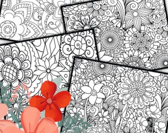 Blumen Malvorlagen: 6 florale Ausmalbilder zum Ausdrucken (PDF Download)