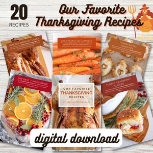 Our Favorite Thanksgiving Recipes - Thanksgiving Recipes PDF - Thanksgiving Feast eBook - Instant Download