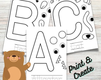 Alphabet Tier Bastelvorlagen: A-Z zum Ausdrucken (PDF-Download)