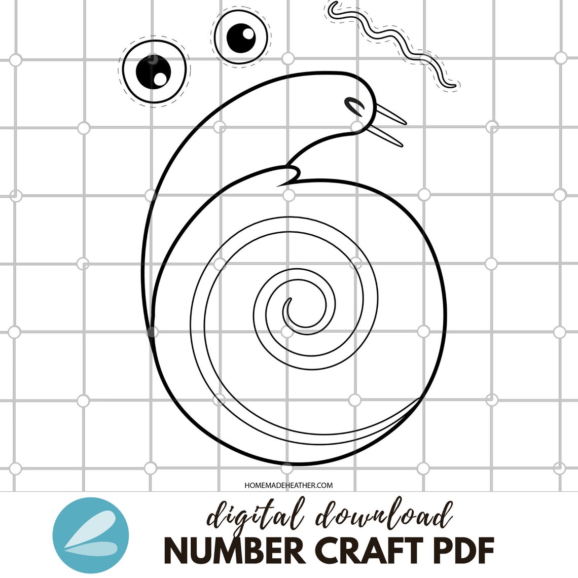 Number Printable CRAFT Templates Number Animal Craft PDF Instant ...