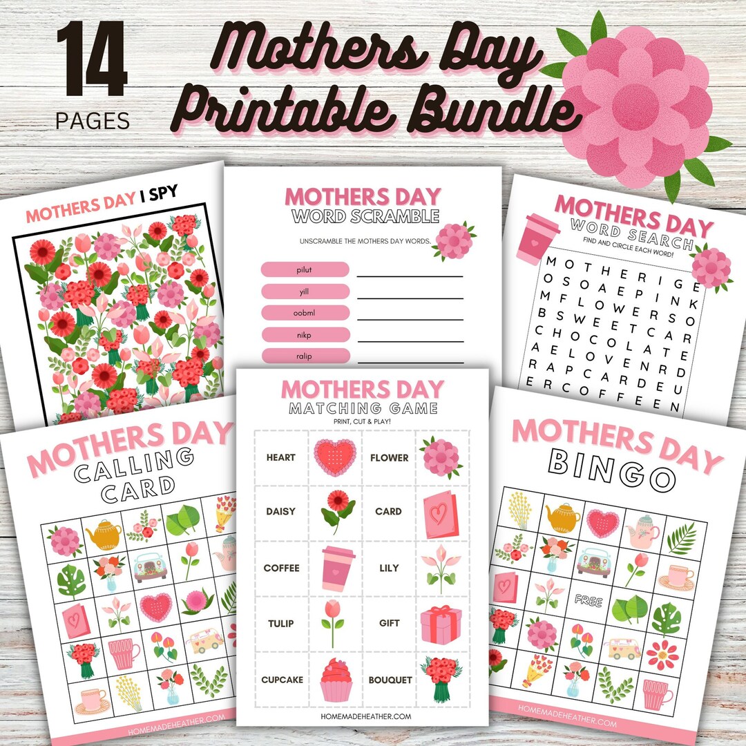 Mothers Day Printable Activity Bundle - Mothers Day Printable PDF ...