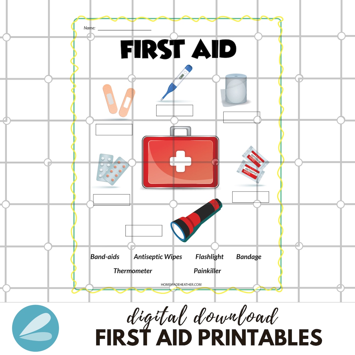 First Aid Printable Pages - First Aid Work Sheets PDF - Instant ...