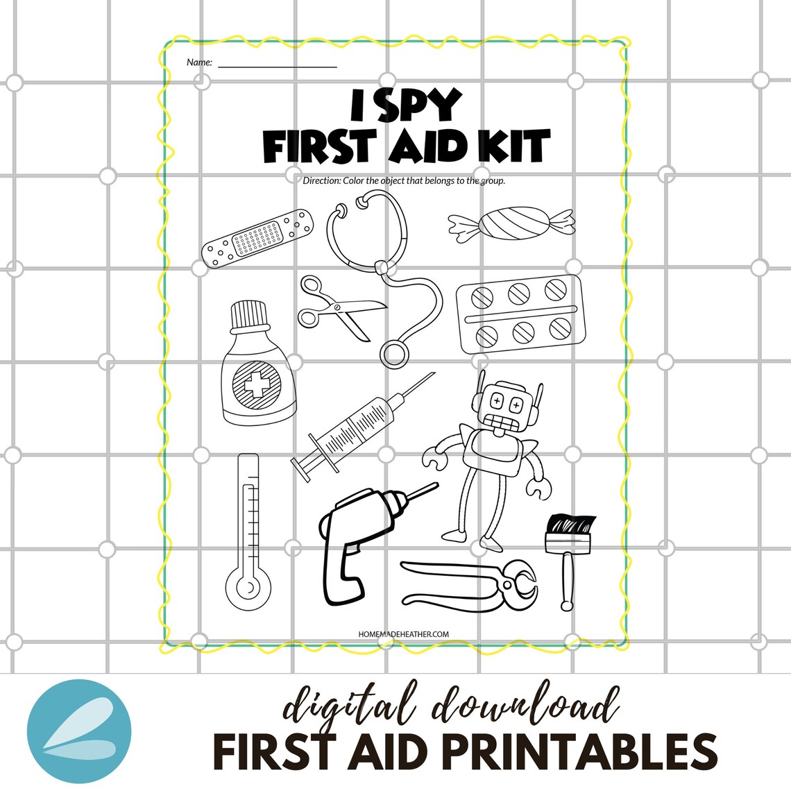 First Aid Printable Pages - First Aid Work Sheets PDF - Instant ...