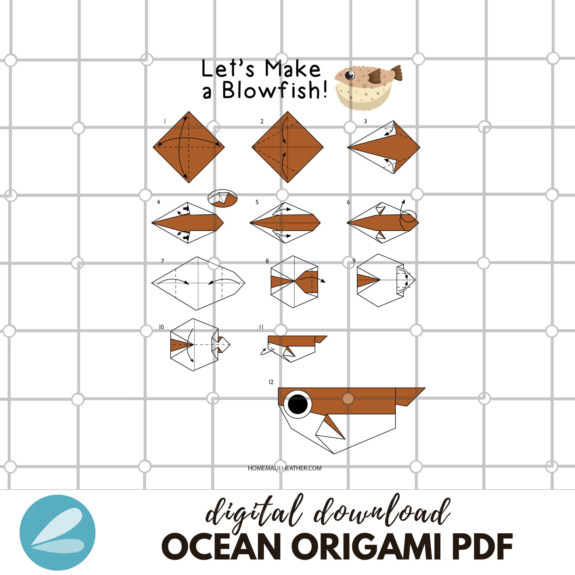 Origami Ocean Printable Pages Ocean Origami PDF Instant Download - Etsy