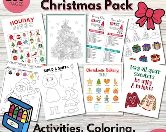 Ultimatives druckbares Weihnachtsaktivitätspaket - 200+ Seite Weihnachten MEGA Bundle PDF - Sofort Download