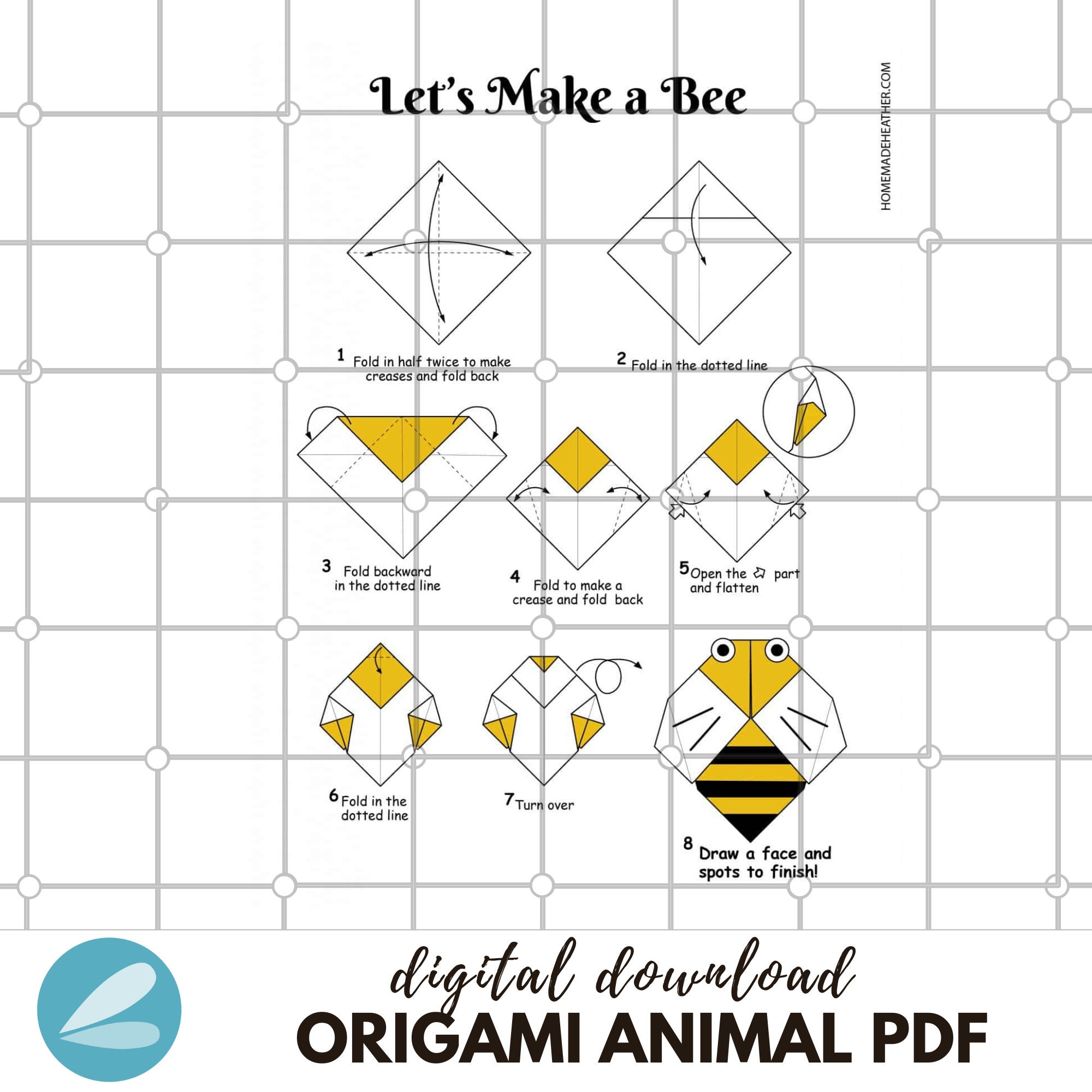 Origami For Kids - Animals - Origami Guide
