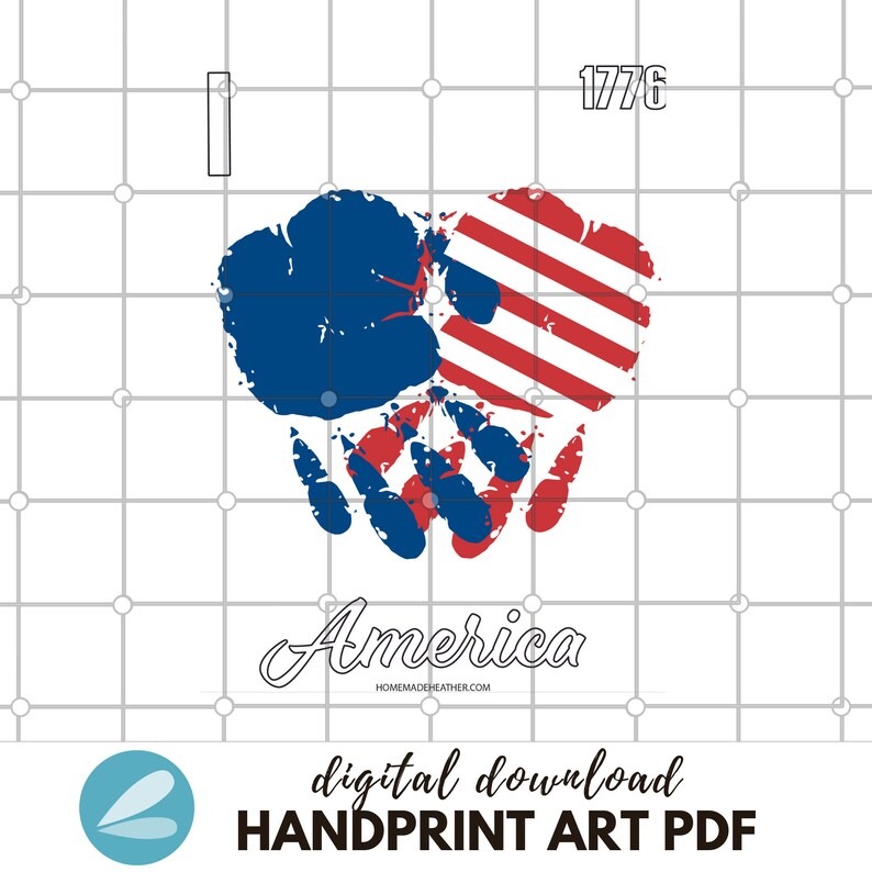 Patriotic Handprint Art Templates: 4th of July Kids Craft (PDF) - Etsy