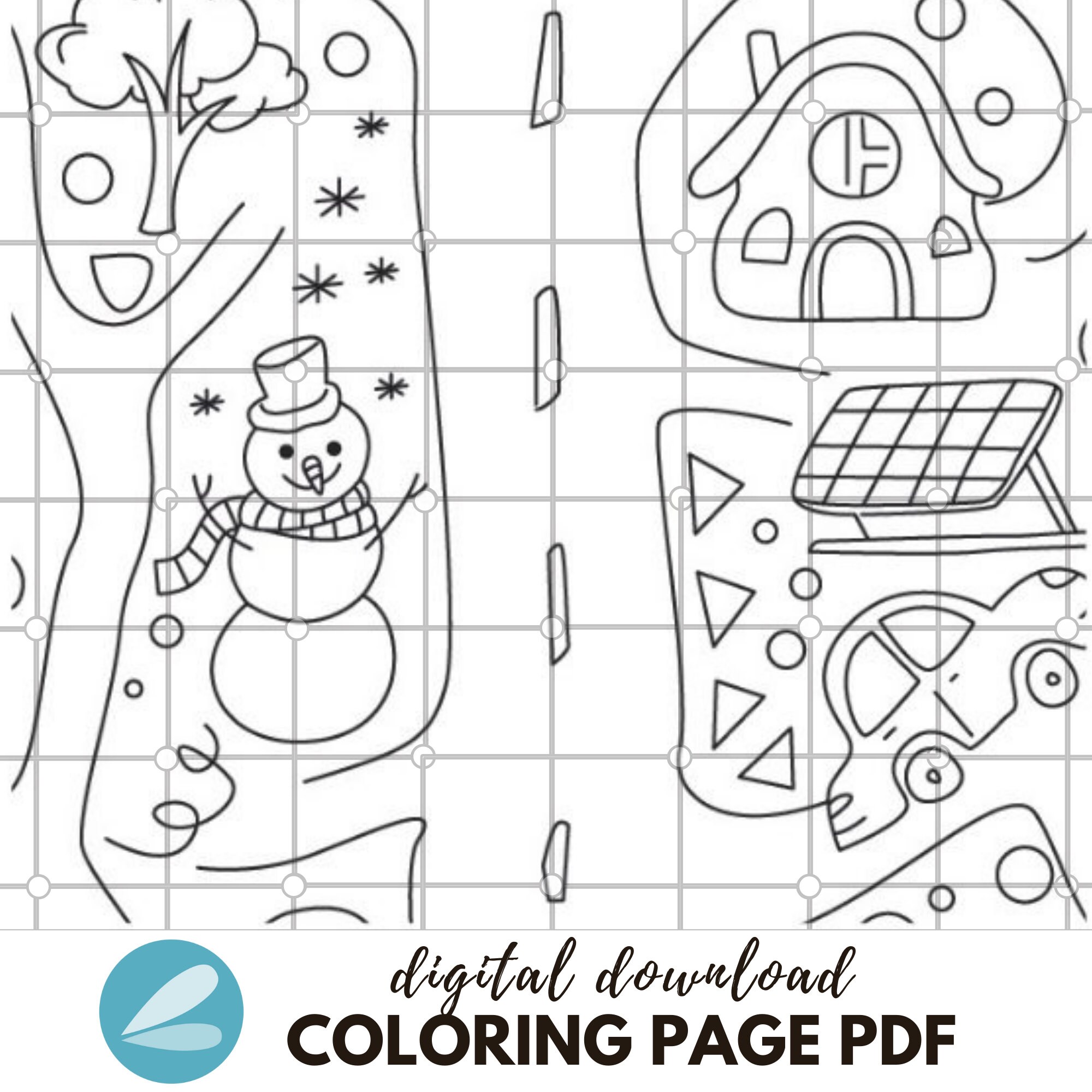 GIANT Christmas Tree Coloring Page Christmas Tree PDF - Etsy
