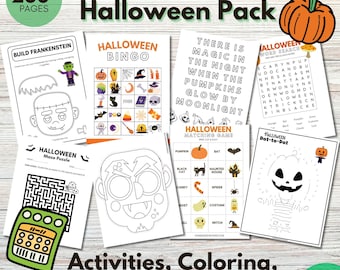 Ultimative druckbare Halloween Aktivitäten - 200+ Seiten Halloween MEGA Bundle PDF - Instant Download