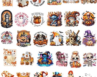 Fall Clipart PNG Bundle, Autumn & Thanksgiving Designs (Digital Download)