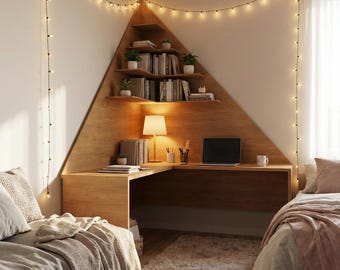 DIY Holzmöbel Pläne | Eck Schreibtisch | Holzbearbeitungsprojekt PDF | Digitaler Download Bauplan