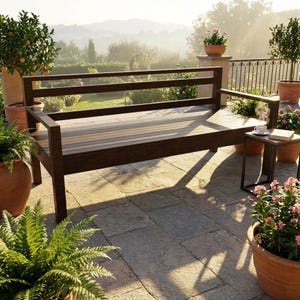 DIY Wooden Furniture Plans | Outdoor Sofa | Woodworking Project PDF | Digital Download Blueprint