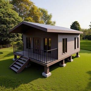 60sqm Wooden Tiny House Plan | DIY Cabin Design (PDF Download)