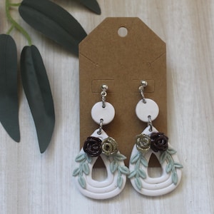 Handmade Polymer Clay Earrings - Floral