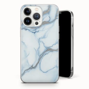 White Marble Phone case | Tough Cover for iPhone 16 Pro Max, 15 Plus, 14, 13, 12, 11 Samsung S25, S24, A56 Elegant gift for her Durable case