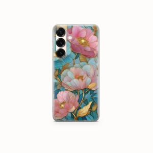 Floral Aesthetic Stained Glass iPhone Case - Stained Glass Phone cover for  iPhone 16 iPhone 15 iPhone 14 iPhone 13 pro max Wildflower Case
