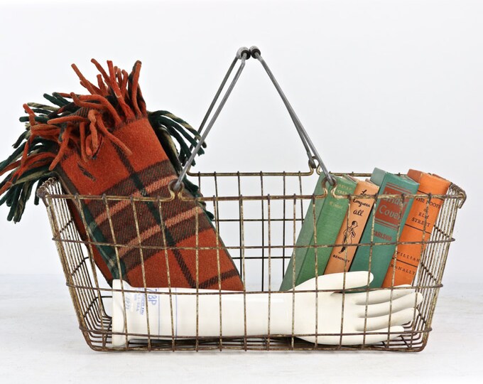 Vintage Market Basket for Shopping or Storage Wire Market Etsy