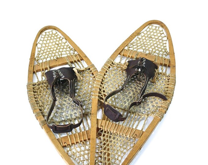 Vintage Snowshoes Snowshoes Antique Snowshoes Wooden Decor Etsy